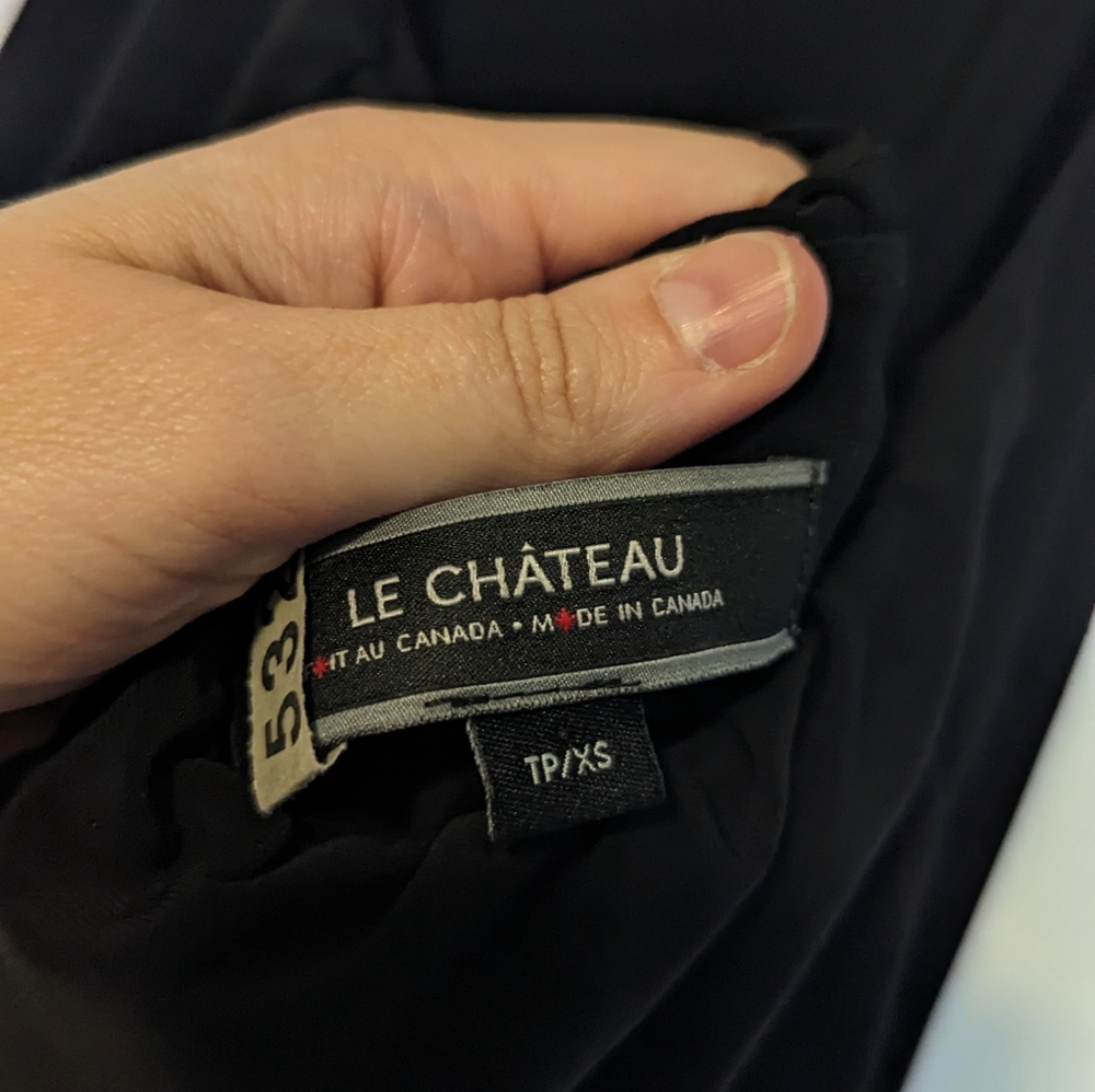Black Pantsuit with Rhinestone Collar - Picture 3 of 3